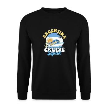 Argentina Cruise Squad Family Vacation Trip - Unisex Sweatshirt - black - Front - Alina (178cm) & Michal (187cm)