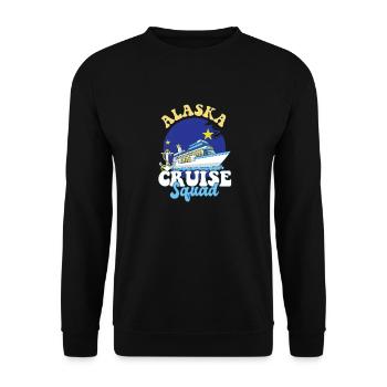 Alaska Cruise Squad Family Vacation Trip - Unisex Sweatshirt - black - Front - Alina (178cm) & Michal (187cm)