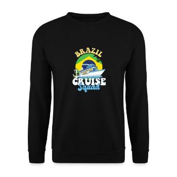 Brazil Cruise Squad Family Vacation Trip - Unisex Sweatshirt - black - Front - Alina (178cm) & Michal (187cm)