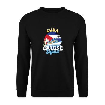 Cuba Cruise Squad Family Vacation Trip - Unisex Sweatshirt - black - Front - Alina (178cm) & Michal (187cm)