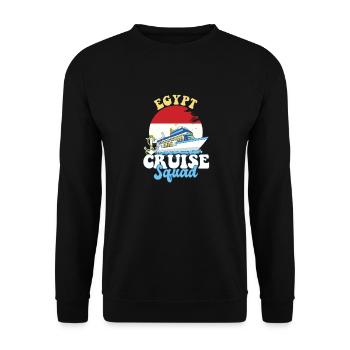 Egypt Cruise Squad Family Vacation Trip - Unisex Sweatshirt - black - Front - Alina (178cm) & Michal (187cm)