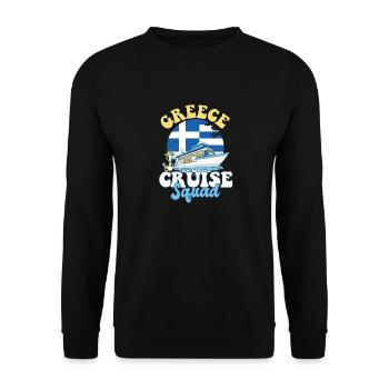 Greece Cruise Squad Family Vacation Trip - Unisex Sweatshirt - black - Front - Alina (178cm) & Michal (187cm)