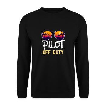 Pilot Of Duty - Unisex Pullover - Schwarz - Vorne - Alina (178cm) & Michal (187cm)