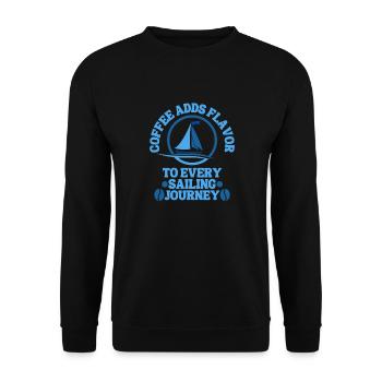 Sailing, Coffee, Sailboat, Sailboat, Sailing Ship - Unisex Sweatshirt - black - Front - Alina (178cm) & Michal (187cm)