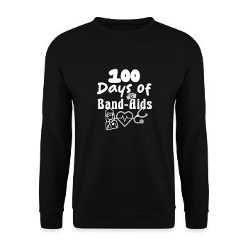 École de sciences infirmières 100 jours de pansements - Sweat-shirt Unisexe - noir - Devant - Alina (178cm) & Michal (187cm)