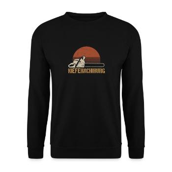 Kiefernchirurg - Unisex Pullover - Schwarz - Vorne - Alina (178cm) & Michal (187cm)