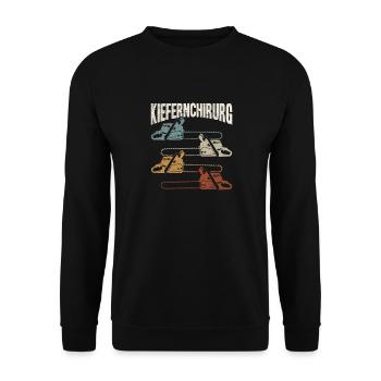 Kiefernchirurg - Unisex Pullover - Schwarz - Vorne - Alina (178cm) & Michal (187cm)