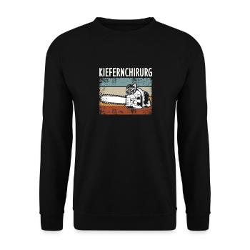 Kiefernchirurg - Unisex Pullover - Schwarz - Vorne - Alina (178cm) & Michal (187cm)