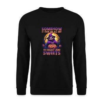 Halloween Faultier T | Costume amusant de - Sweat-shirt Unisexe - noir - Devant - Alina (178cm) & Michal (187cm)