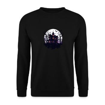 Halloween haunted house horror halloween costume - Unisex Sweatshirt - black - Front - Alina (178cm) & Michal (187cm)