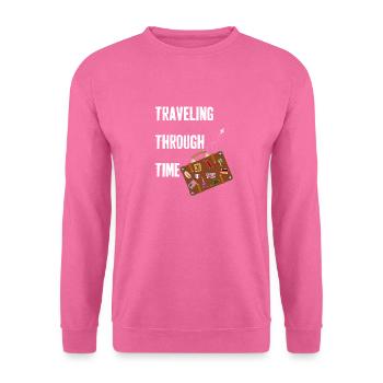 Reisekoffer für Zeitreisende - Vintage Travel Design - Unisex Pullover - Pink - Vorne