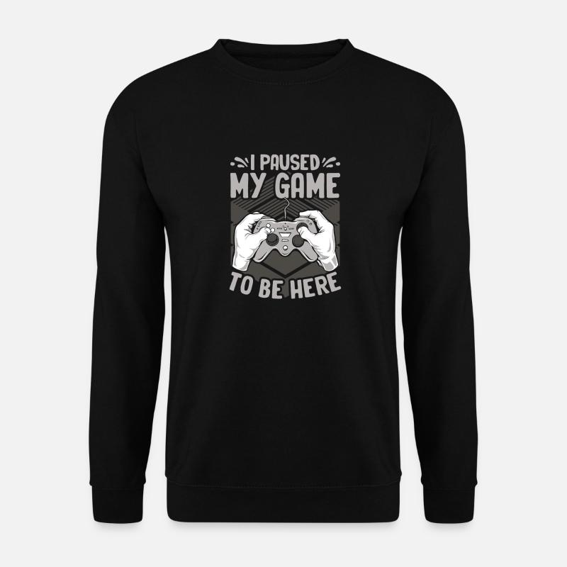 Gamer's Dilemma: Pausiertes Spiel Sollte Hier Sein - Unisex Pullover - Schwarz