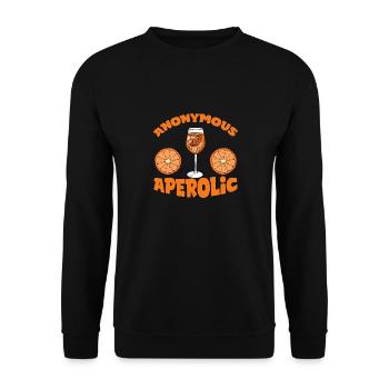Anonymer Aperolic - Unisex Pullover - Schwarz - Vorne - Alina (178cm) & Michal (187cm)