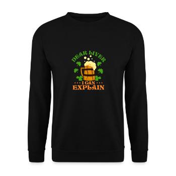 Dear Liver I Can Explain - Unisex Pullover - Schwarz - Vorne - Alina (178cm) & Michal (187cm)