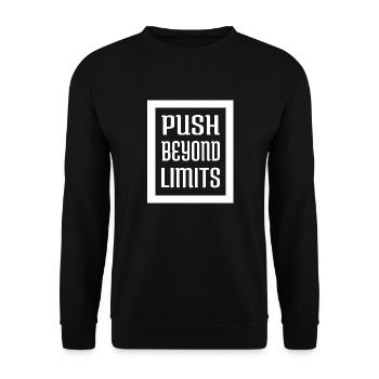 Idée présente dictons drôles blague amusant durabilité - Sweat-shirt Unisexe - noir - Devant - Alina (178cm) & Michal (187cm)