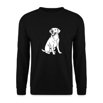 Small dog humor labrador - Unisex Sweatshirt - black - Front - Alina (178cm) & Michal (187cm)