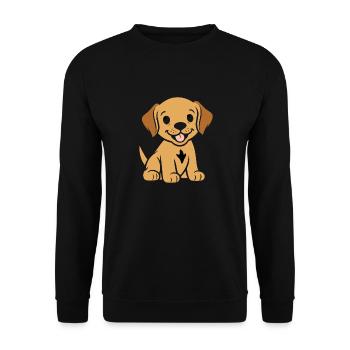 Small dog humor labrador - Unisex Sweatshirt - black - Front - Alina (178cm) & Michal (187cm)