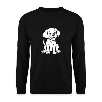 Small dog humor labrador - Unisex Sweatshirt - black - Front - Alina (178cm) & Michal (187cm)