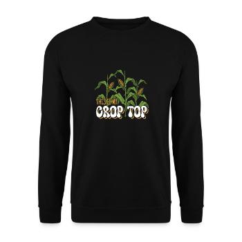 Corn Farmer This Is My Crop Top Duster Farmhouse - Unisex Sweatshirt - black - Front - Alina (178cm) & Michal (187cm)