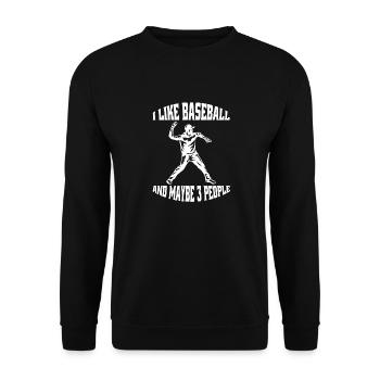 Baseball Baseball Player Baseball Team - Unisex Sweatshirt - black - Front - Alina (178cm) & Michal (187cm)