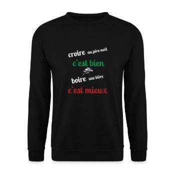Men's, Women's, Humorous, Humorous T-Shirt Gift - Unisex Sweatshirt - black - Front - Alina (178cm) & Michal (187cm)