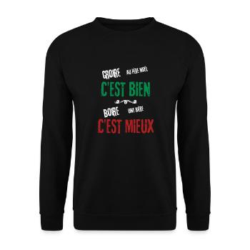 Men's, Women's, Humorous, Humorous T-Shirt Gift - Unisex Sweatshirt - black - Front - Alina (178cm) & Michal (187cm)