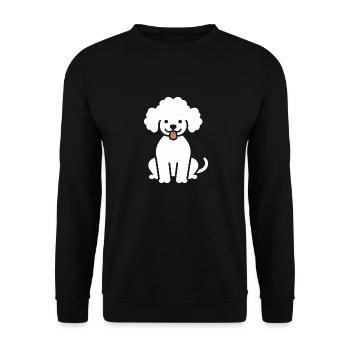 Humor Dog Small Poodle - Unisex Sweatshirt - black - Front - Alina (178cm) & Michal (187cm)