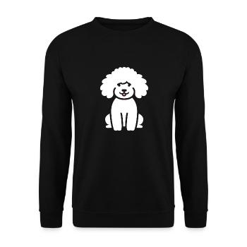 Humor Dog Small Poodle - Unisex Sweatshirt - black - Front - Alina (178cm) & Michal (187cm)