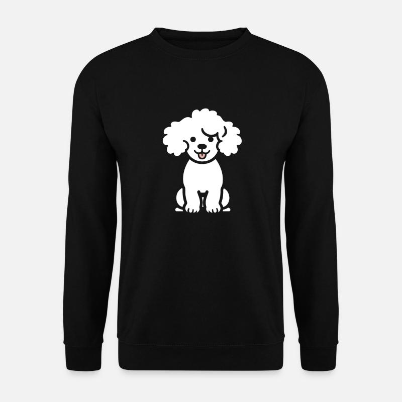 Humour chien petit caniche - Sweat-shirt Unisexe - noir
