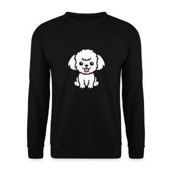 Humor Dog Small Poodle - Unisex Sweatshirt - black - Front - Alina (178cm) & Michal (187cm)