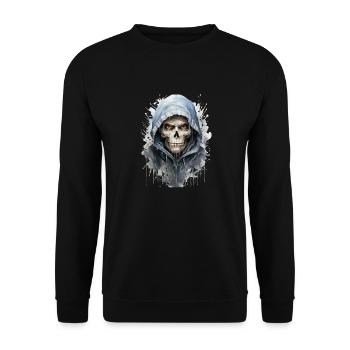 Tete de mort pour un look grunge - Sweat-shirt Unisexe - noir - Devant - Alina (178cm) & Michal (187cm)