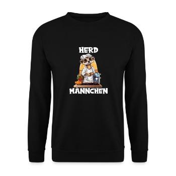 Erdmännchen kochen Koch Kochmütze Herdmännchen - Unisex Pullover - Schwarz - Vorne - Alina (178cm) & Michal (187cm)