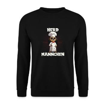 Erdmännchen kochen Koch Kochmütze Herdmännchen - Unisex Pullover - Schwarz - Vorne - Alina (178cm) & Michal (187cm)