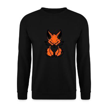 Kitsune Japanese Little Fox Humor - Unisex Sweatshirt - black - Front - Alina (178cm) & Michal (187cm)