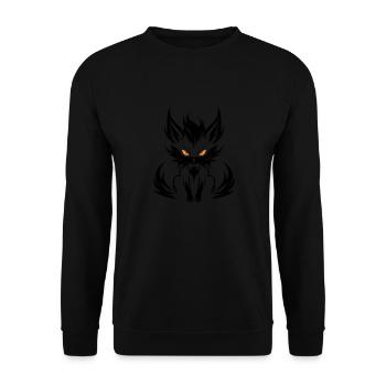 Kitsune Japanischer Little Fox Humor - Unisex Pullover - Schwarz - Vorne - Alina (178cm) & Michal (187cm)