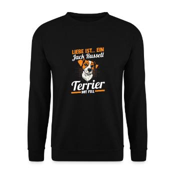 Hund Jacke Russell - Unisex Pullover - Schwarz - Vorne - Alina (178cm) & Michal (187cm)