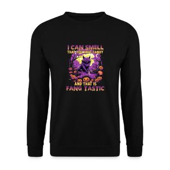 Costume d'Halloween de loup-garou kawaii pour les - Sweat-shirt Unisexe - noir - Devant - Alina (178cm) & Michal (187cm)