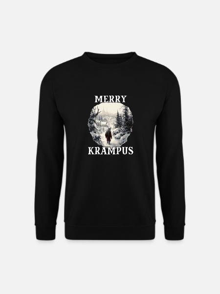 Merry Krampus Kramperl | Krampus Kostüm - Unisex Pullover - Schwarz