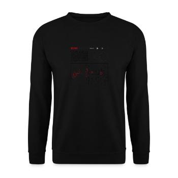 Wow! Signal - 6EQUJ5 - Funny Nerdy Science & - Unisex Sweatshirt - black - Front - Alina (178cm) & Michal (187cm)