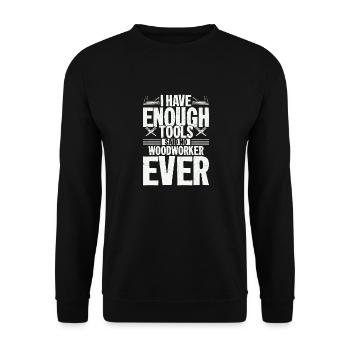 Outils sans fin - La quête éternelle du menuisier - Sweat-shirt Unisexe - noir - Devant - Alina (178cm) & Michal (187cm)