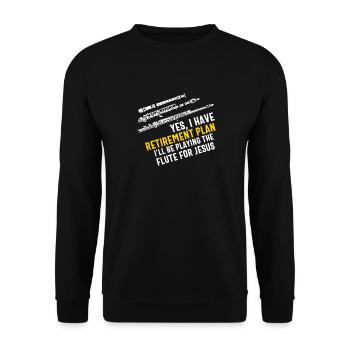 Flûtiste Chrétien Femmes Filles Hommes Flûtiste - Sweat-shirt Unisexe - noir - Devant - Alina (178cm) & Michal (187cm)