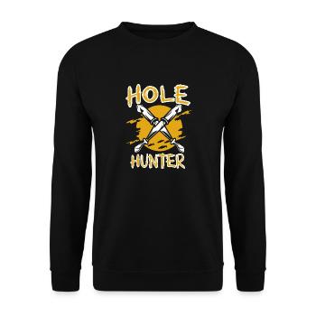 PEOPLE HOLE DIGGER - Unisex Sweatshirt - black - Front - Alina (178cm) & Michal (187cm)