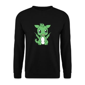 Bébé dragon - Sweat-shirt Unisexe - noir - Devant - Alina (178cm) & Michal (187cm)