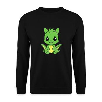 Bébé dragon - Sweat-shirt Unisexe - noir - Devant - Alina (178cm) & Michal (187cm)