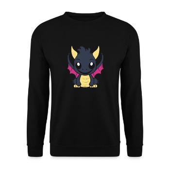 Bébé dragon - Sweat-shirt Unisexe - noir - Devant - Alina (178cm) & Michal (187cm)