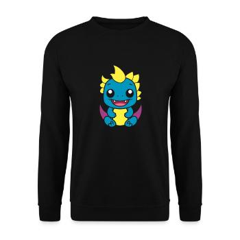 Bébé dragon - Sweat-shirt Unisexe - noir - Devant - Alina (178cm) & Michal (187cm)