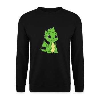 Bébé dragon - Sweat-shirt Unisexe - noir - Devant - Alina (178cm) & Michal (187cm)