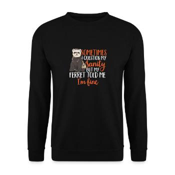 Furet, propriétaire de furet - Sweat-shirt Unisexe - noir - Devant - Alina (178cm) & Michal (187cm)