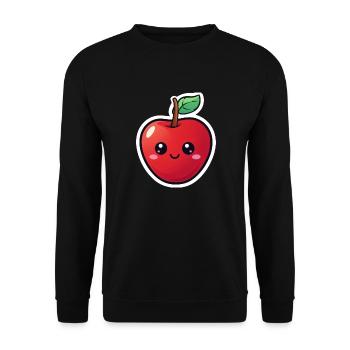 Cerisier Kawai - Sweat-shirt Unisexe - noir - Devant - Alina (178cm) & Michal (187cm)