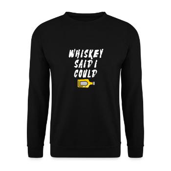 lustige Ausrede - Unisex Pullover - Schwarz - Vorne - Alina (178cm) & Michal (187cm)